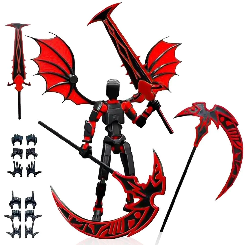 Фігурка 3D Printed Action Figure Toy Рухома з аксесуарами DIY Desktop Decoration, фото №1