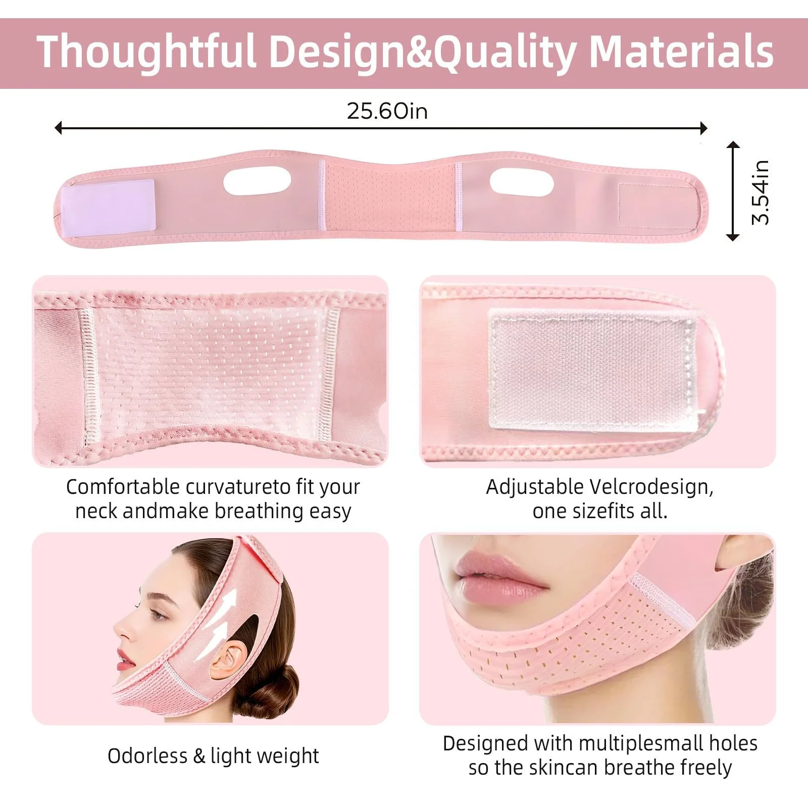 Маска для підтяжки підборіддя для сну, багаторазова маска для щелепи, дихаюча та зручна для жінок та чоловіків, фото №2