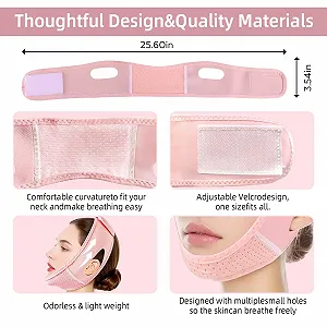 Маска для подтяжки подбородка, ремешок для подбородка для сна, многоразовый ремешок для челюсти, дышащий и удобный для женщин и мужчин synthetic.ua - Фото 1