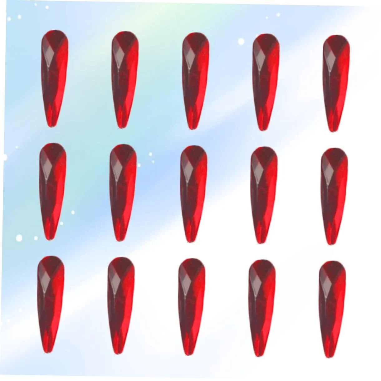 Стразы для ногтей Beavorty Капля воды Красный 60 шт., фото №3
