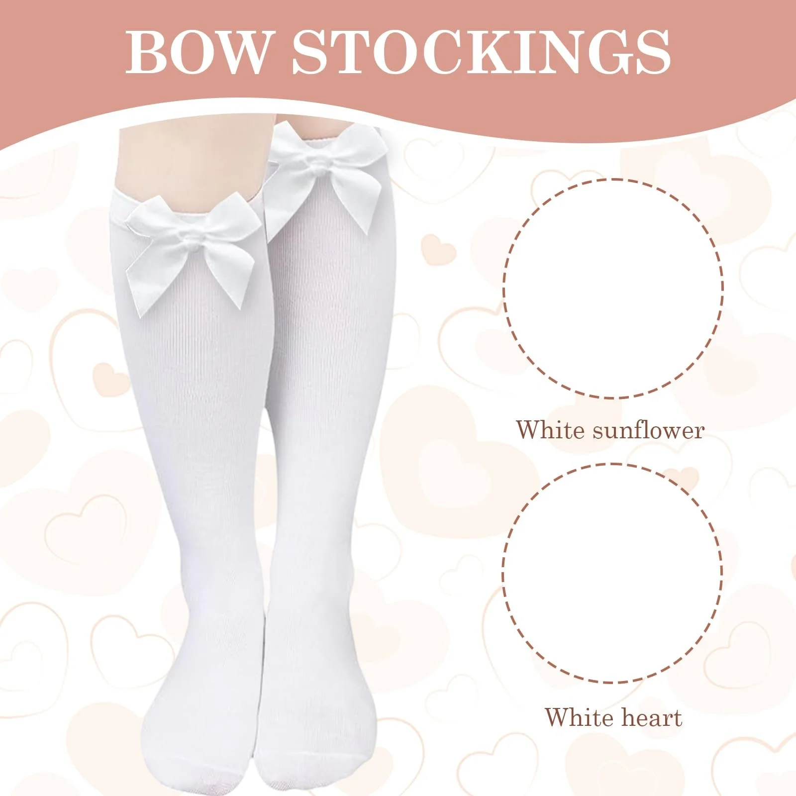 Комплект з 2 жіночих гольфів, Білий, фото №2