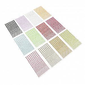 Наклейки со стразами для лица акриловые 3/4/5/6 мм для мальчиков и девочек, наклейки для корейского макияжа для глаз, тела, лица, самоклеящиеся - Фото 1