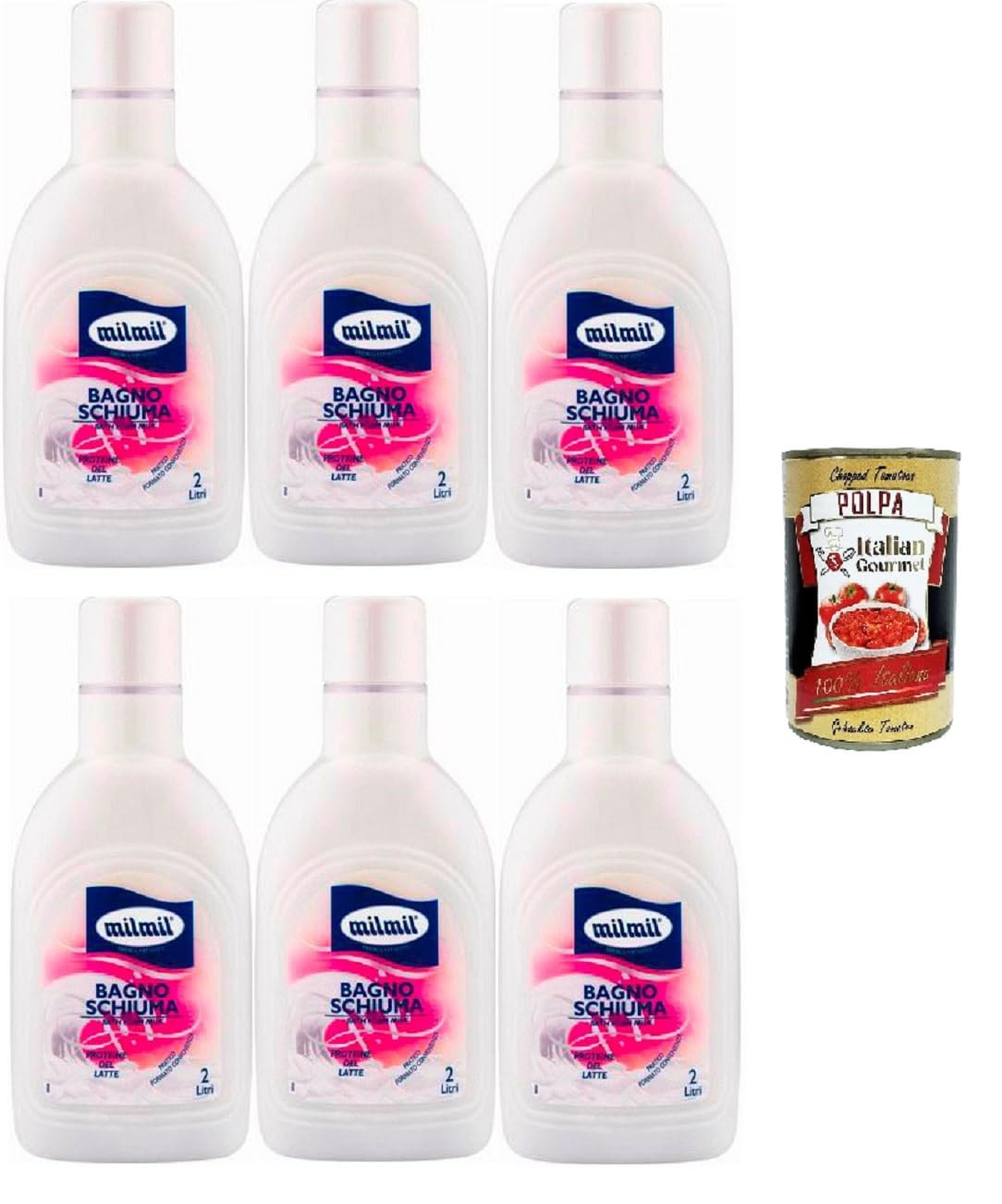 Гель для душу Milmil з протеїнами молока 6 x 2000 мл, фото №1