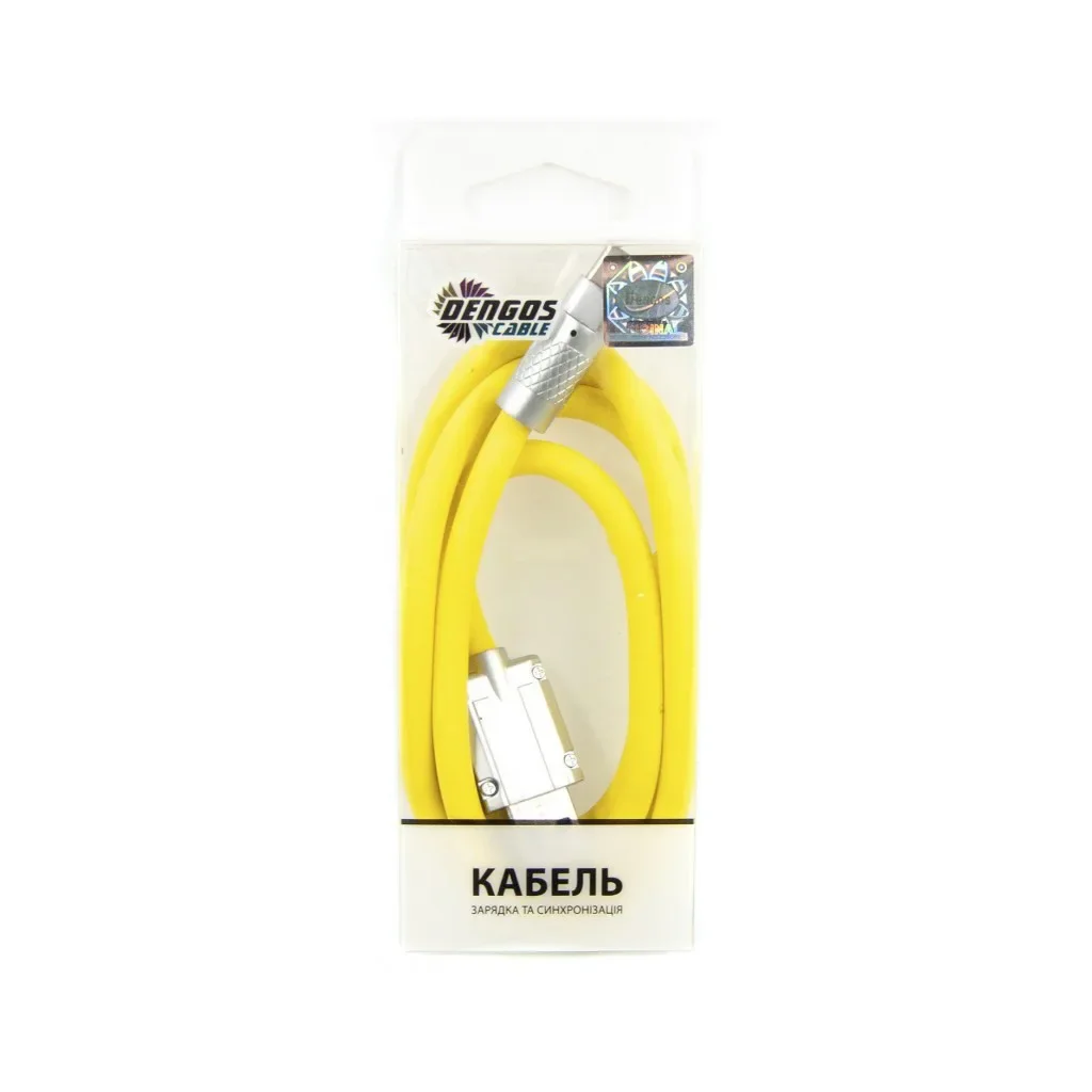Дата кабель USB 2.0 AM to USB-C 1.0m yellow Dengos (PLS-TC-NS-YELLOW), фото №2