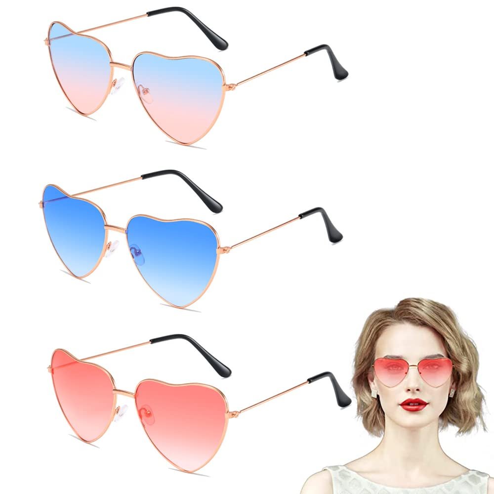 Солнцезащитные очки Hippie Colrid Ретро Розовый (3 пары), фото №4