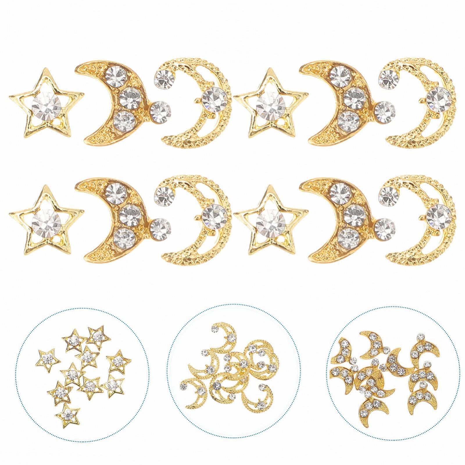 Украшения для ногтей minkissy Луна и Звезда 120 шт., фото №5