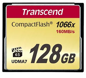 Compact Flash Card Transcend Information 128GB TS128GCF1000 160/120 MB/s - Фото 1