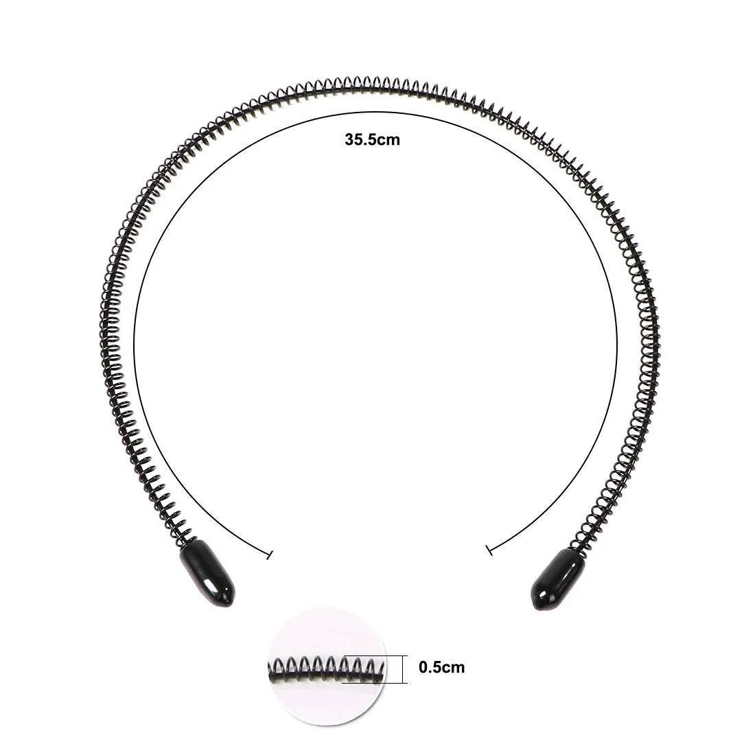 Обруч для волосся MansWill, чорний, фото №2