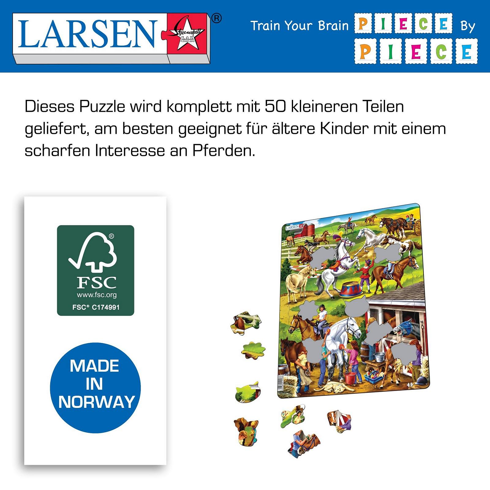 Пазл Larsen US26 Horses 50 деталей, фото №5 Пазл Larsen US26 Horses 50 деталей, фото №5