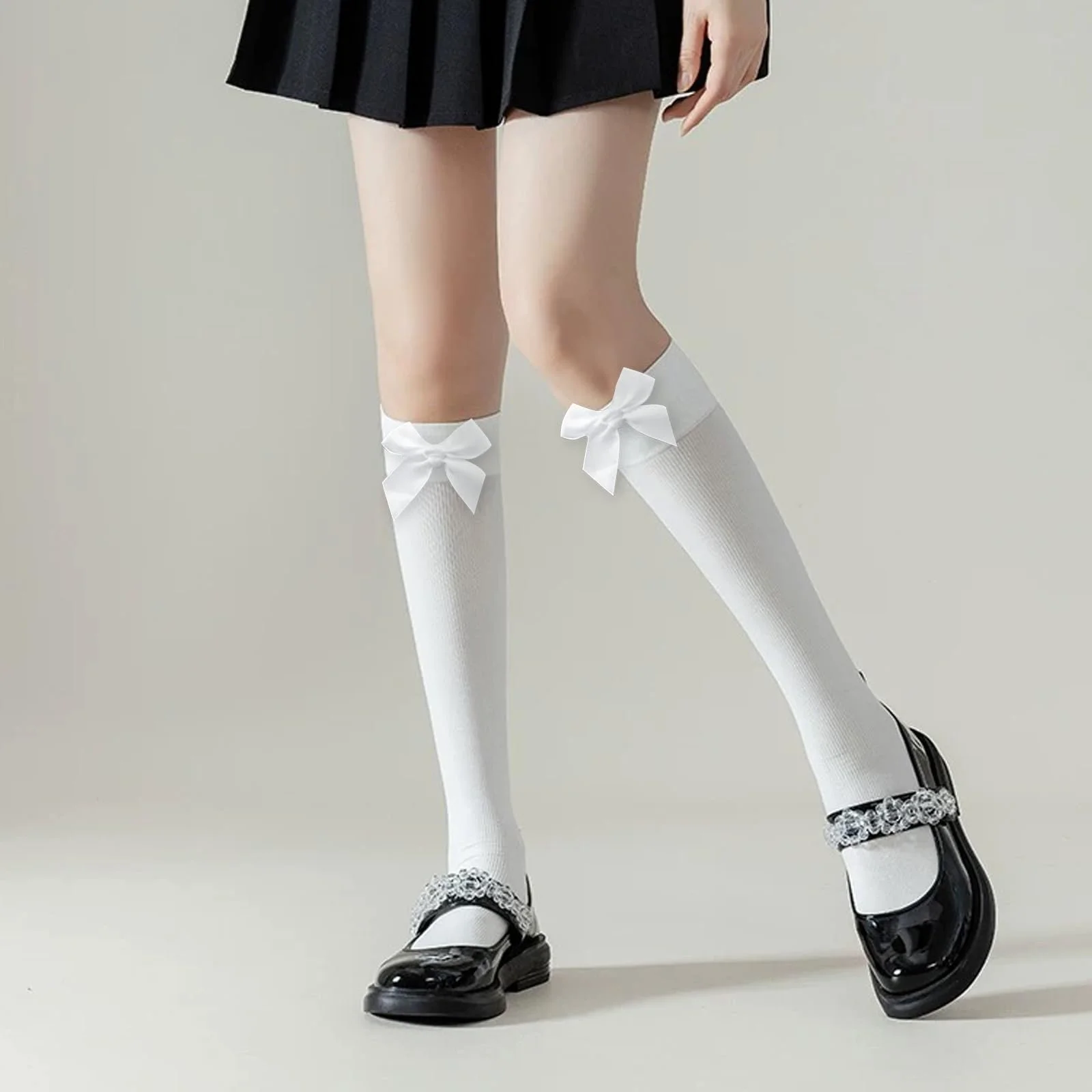 Комплект з 2 жіночих гольфів, Білий, фото №7