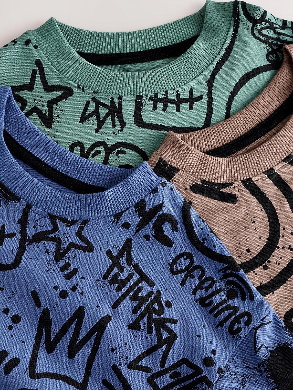 Піжама NEXT з шортами, 3 шт, 100% бавовна, фото №7