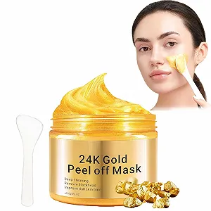Маска для обличчя Золота 60 г - Очищуюча маска із золотої фольги - Фото 1