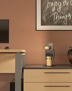 Настольная лампа Eglo Bramerton FSCM70HB Дерево/Металл Черный/Натуральное дерево E27 synthetic.ua - Фото 1