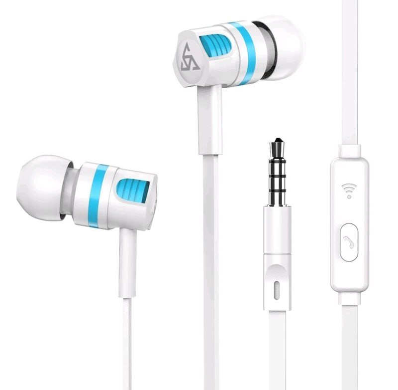 Белые вакуумные наушники для телефона, фото №1
