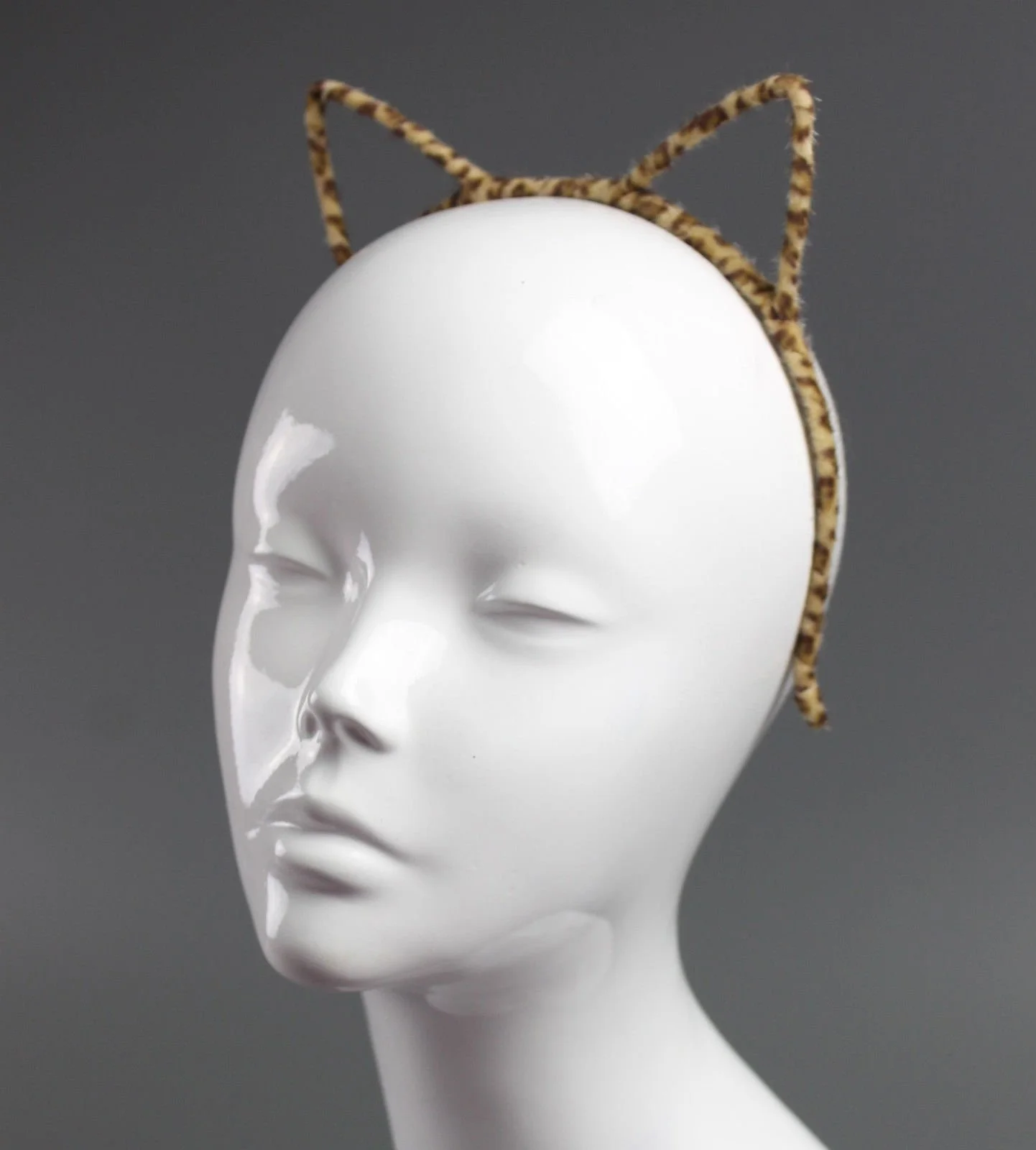 Обруч на голову Леопардовий принт Дівич-вечір Вушка котика, фото №2