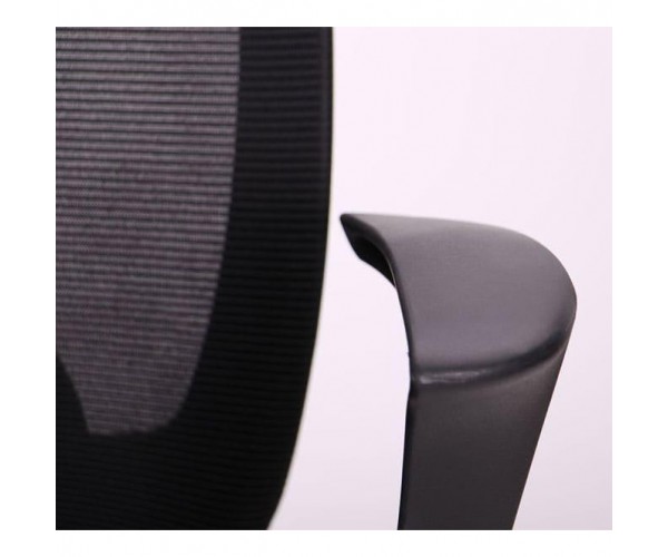Офісне крісло для персоналу Art Metal Furniture Nickel Black сидіння Сідней-07/спинка Сітка SL-00 чорна 297089, фото №8