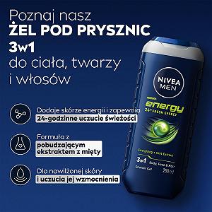 Гель для душа NIVEA Energy 250 мл synthetic.ua - Фото 1