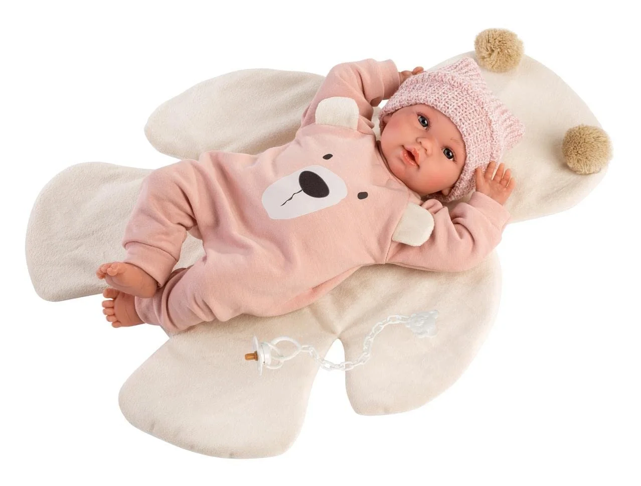 Кукла Llorens Llorens-63644 RN Newborn 36 см Мягкая Розовый Медвежонок 40 см Разноцветный, фото №1