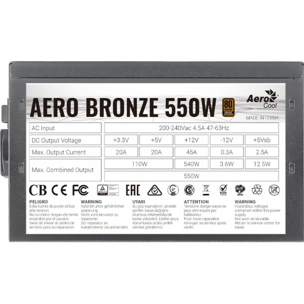 Блок питания для ПК Aerocool 550 W aero bronze 550 W, фото №4