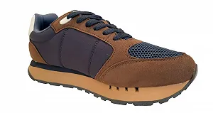 Кросівки Aeronautica Militare Frecce Tricolori Ecosuede/Nylon Синій/Коричневий U25AR08 242SC292CT3331 synthetic.ua - Фото 1