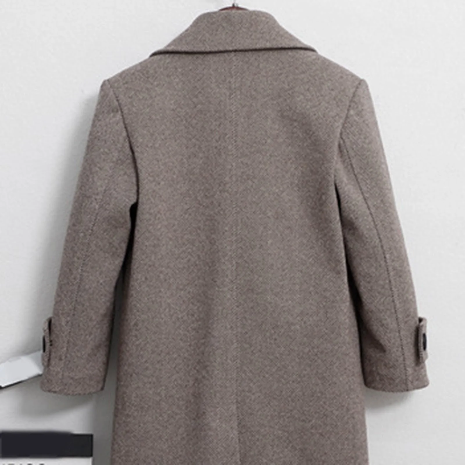 Детское пальто в клетку для малышей Generisch, весна-зима, хлопок, утолщенное, фото №4