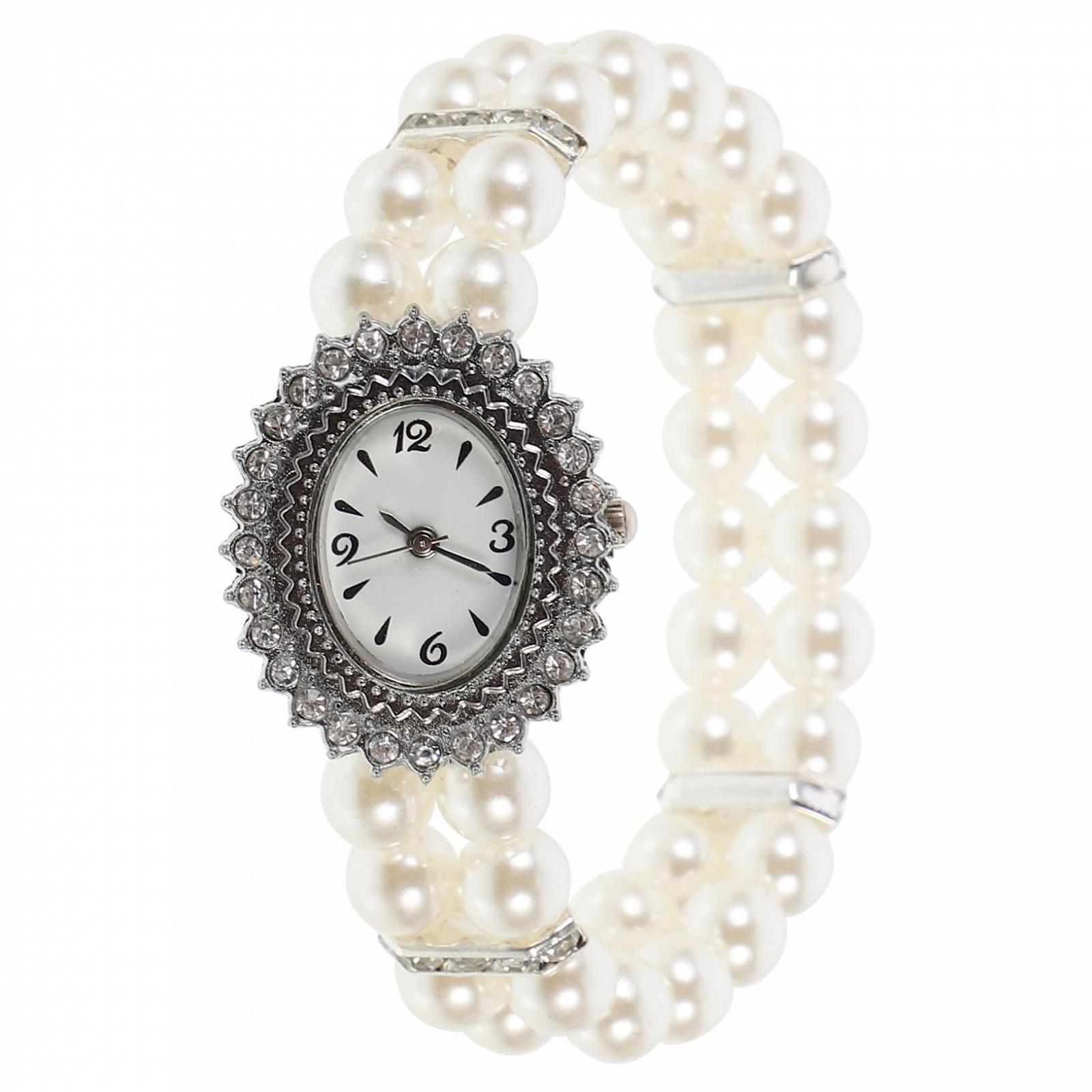 Жіночий годинник Healvian з перлинним ремінцем, еластичний, фото №1