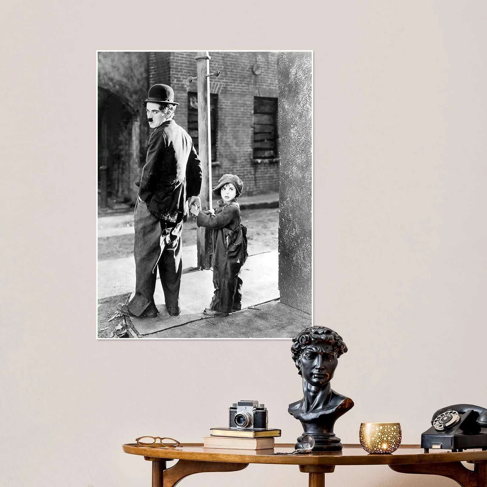Постер The Kid Charlie Chaplin Jackie Coogan 1921 50 x 70 см Черно-белый, фото №6