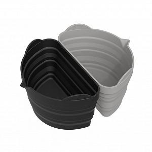 Вкладыши для медленноварки Pack 3-8 Quart Liner Силикон многоразовые вкладыши для кастрюль складной вкладыш черный и серый - Фото 1
