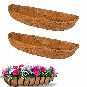 Сменные кокосовые вкладыши 2 шт. 24" (60 см) для цветочных ящиков и подвесных кашпо - Фото 1