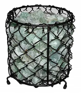 Настільна лампа Budawi Онікс у кам'яному кошику Блакитна synthetic.ua - Фото 1