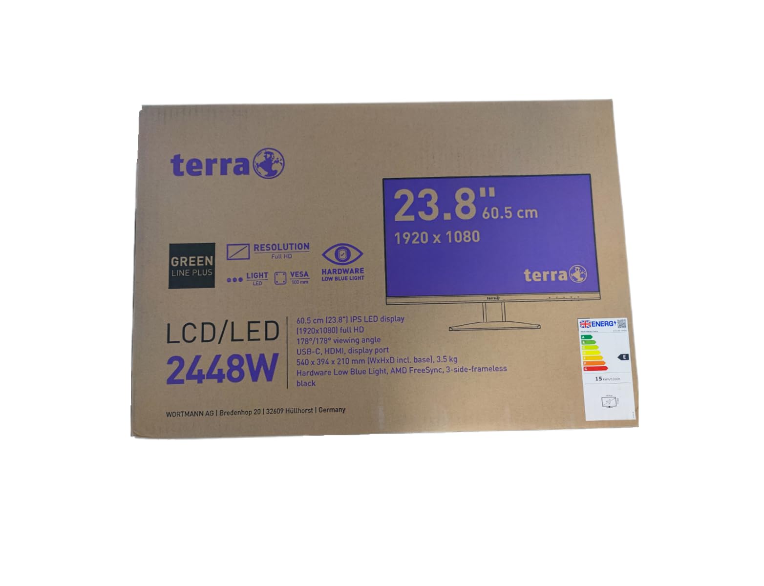 Монитор Terra 2448W V2 Черный DP/HDMI 23.8 Дюйма Full HD, фото №6