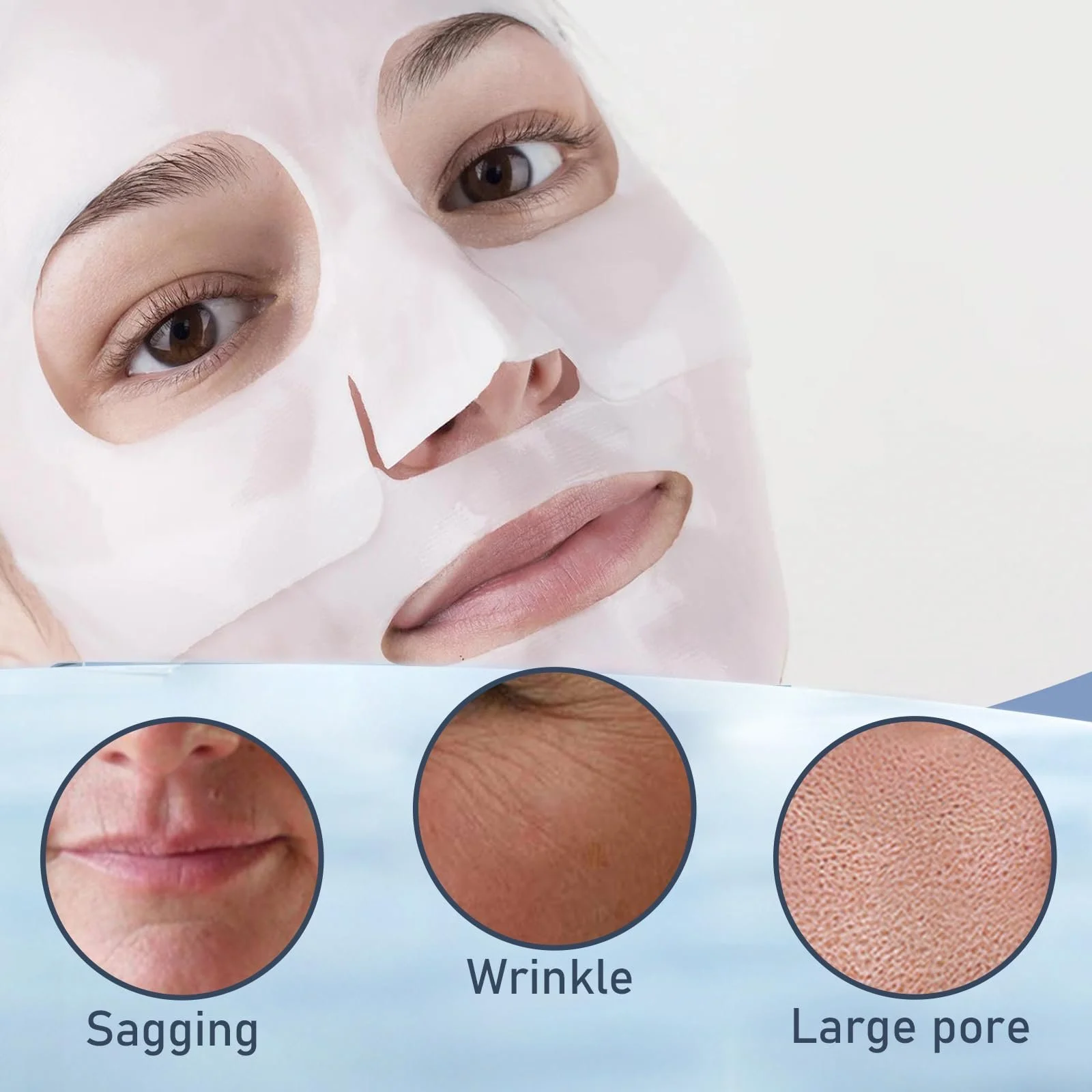 Маска для обличчя Паковання з 4 Organic Collagen Real Deep Anti-Wrinkle Lifting Moisturising Anti Ageing, фото №3