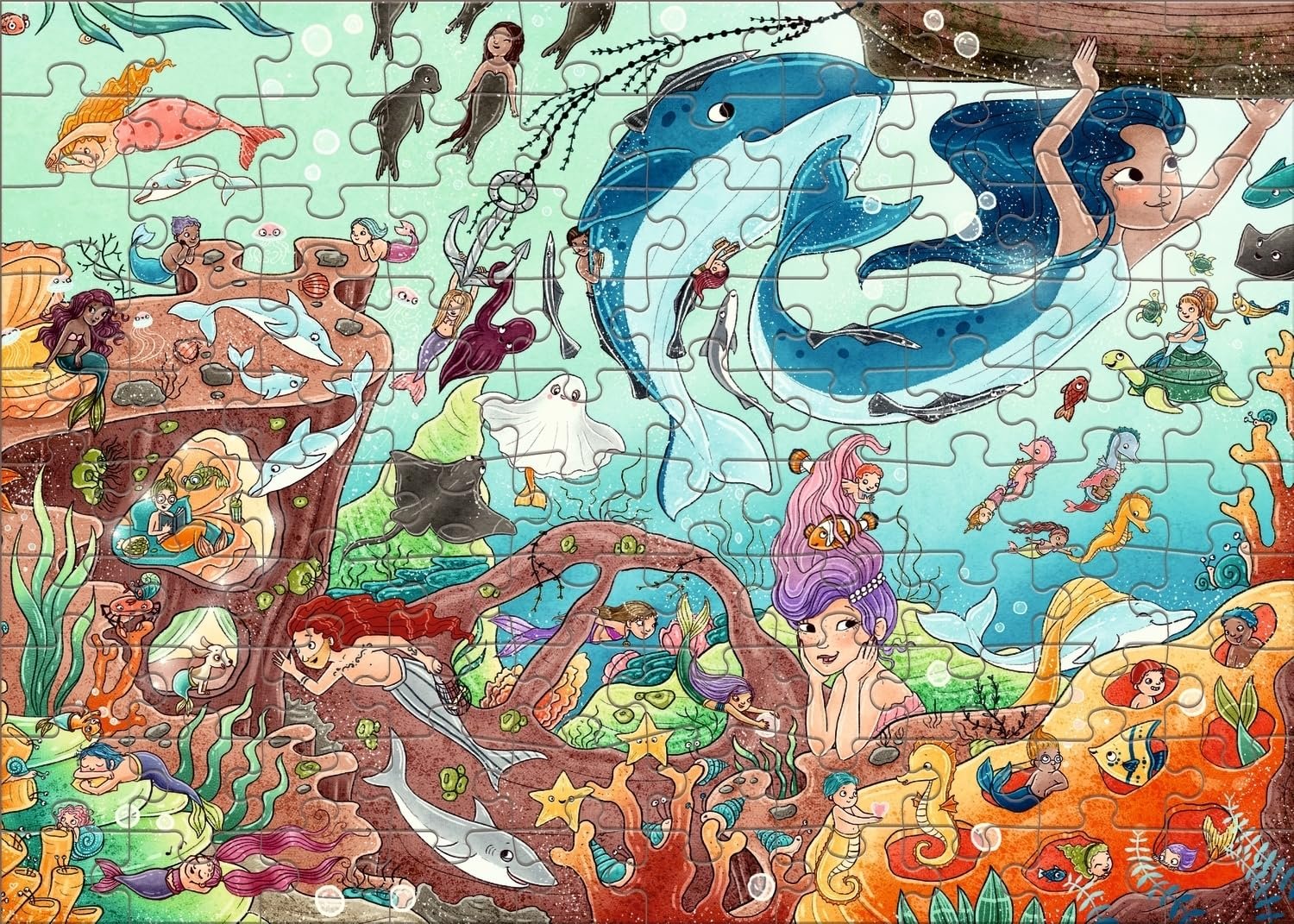 Пазл у книжці 101 Mermaids 100 елементів, фото №11