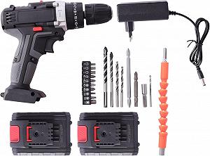 Аккумуляторный Шуруповерт 21 В Бесщеточная Дрель с 2 аккумуляторами и зарядным устройством 25-28 Нм 1350 об/мин Максимум synthetic.ua - Фото 1