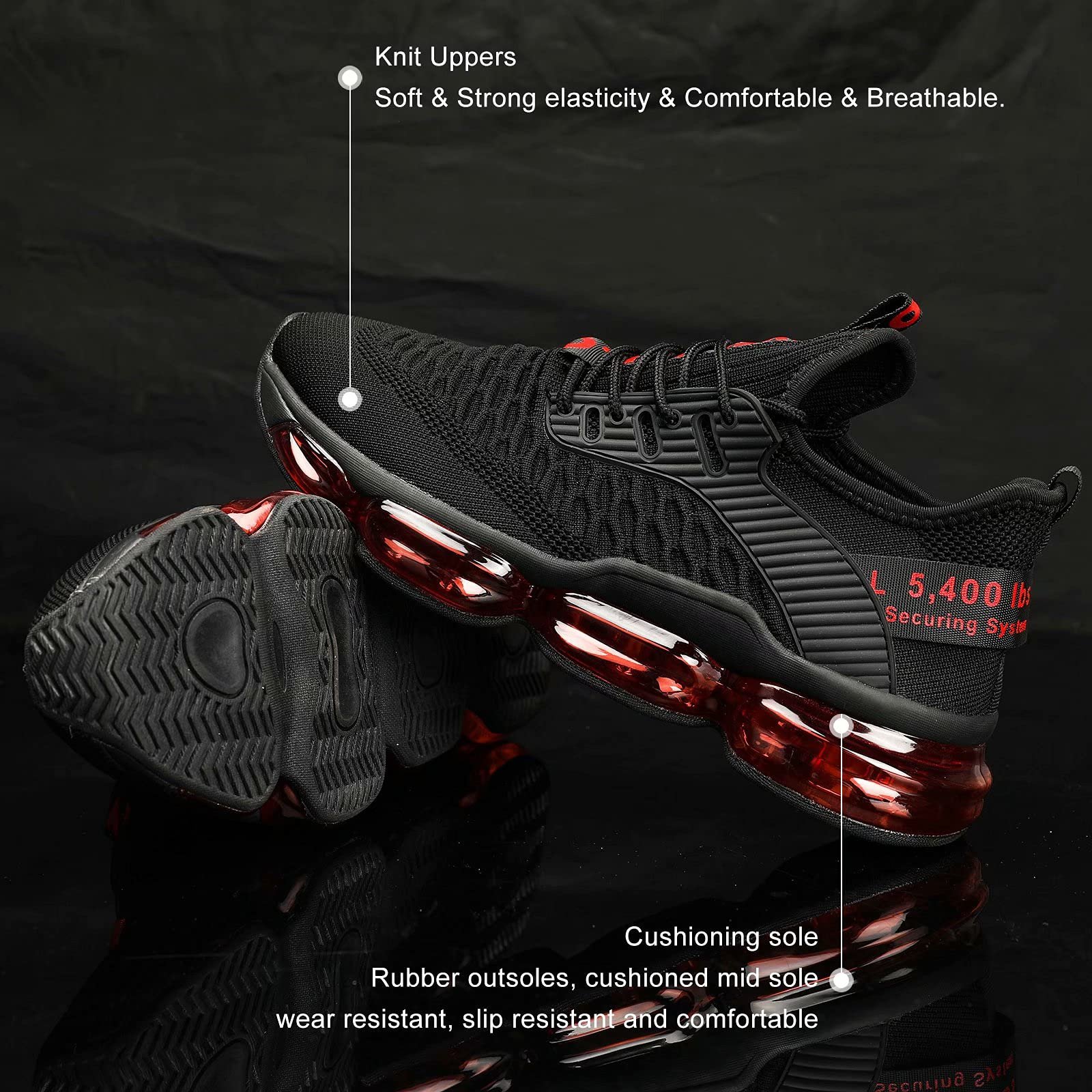 Кросівки чоловічі Zapatos Air Cushion для бігу, модні, повсякденні, дихаючі, для ходьби, тенісу, спортзалу, спортивні, фото №4