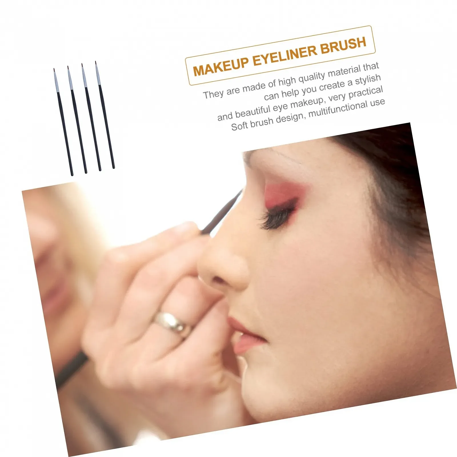 Набір пензлів для підводки очей 8 шт, багатофункціональні, фото №2