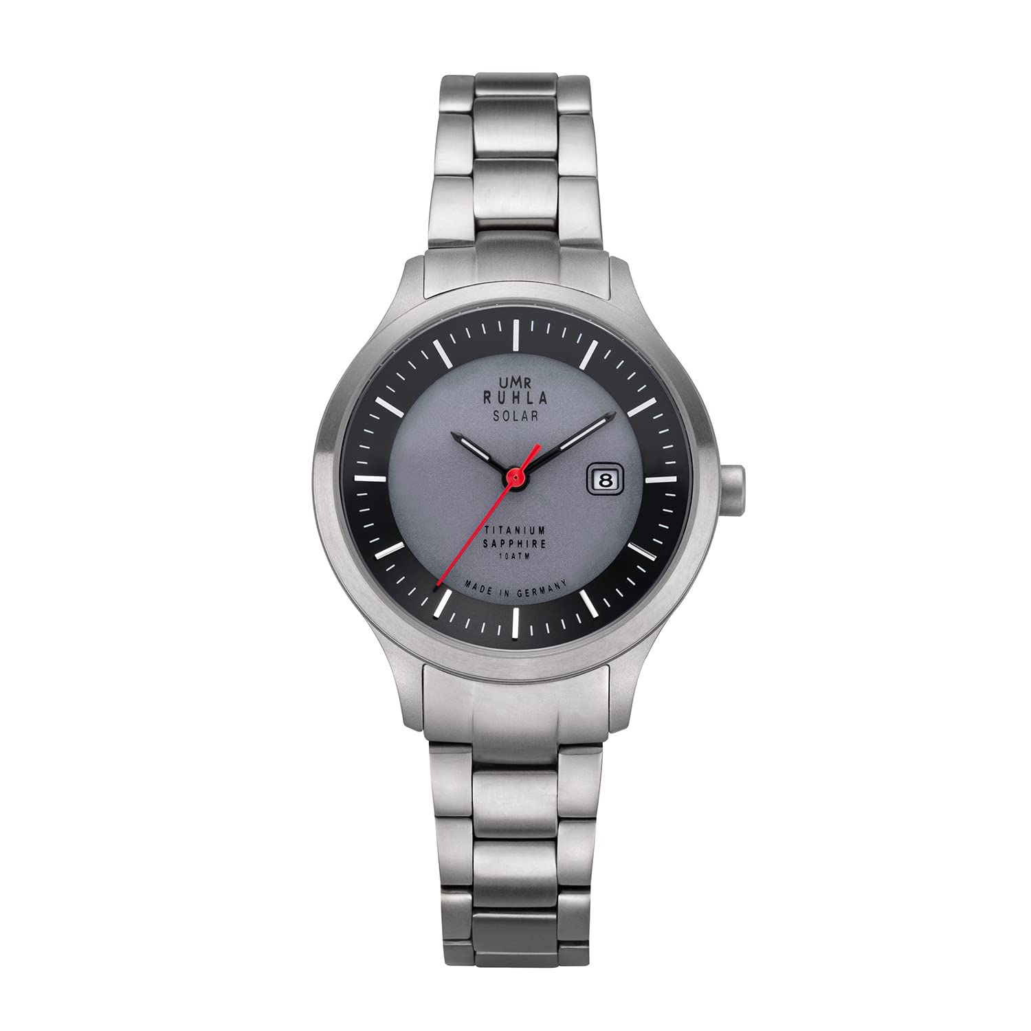 Годинник UMR RUHLA Ladies Solar Titanium Date 10 Bar 96962M Сріблястий Браслет, фото №1