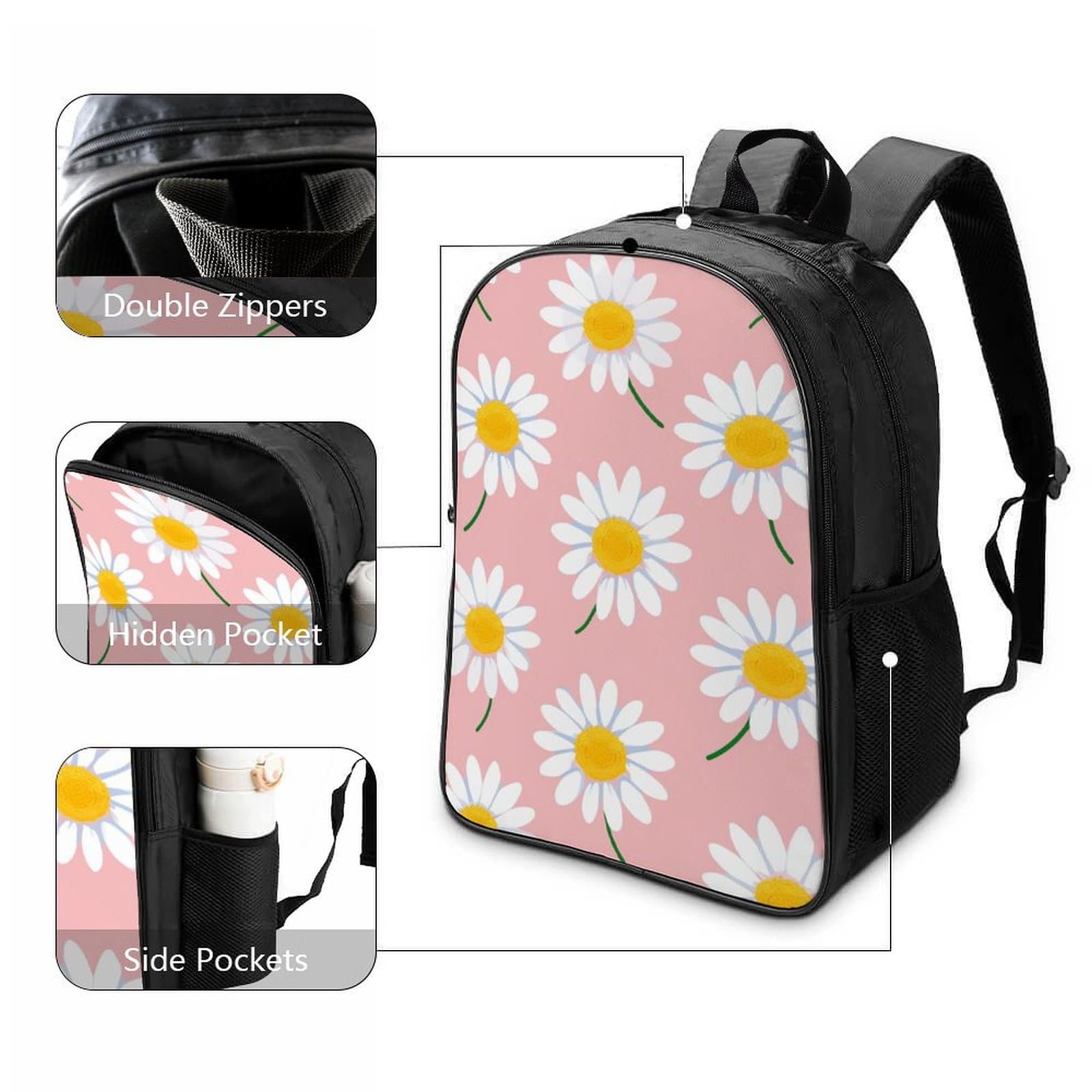 Ранець шкільний DPEOANEBN Daisy для дівчаток-підлітків, 40x28x16 см, фото №3