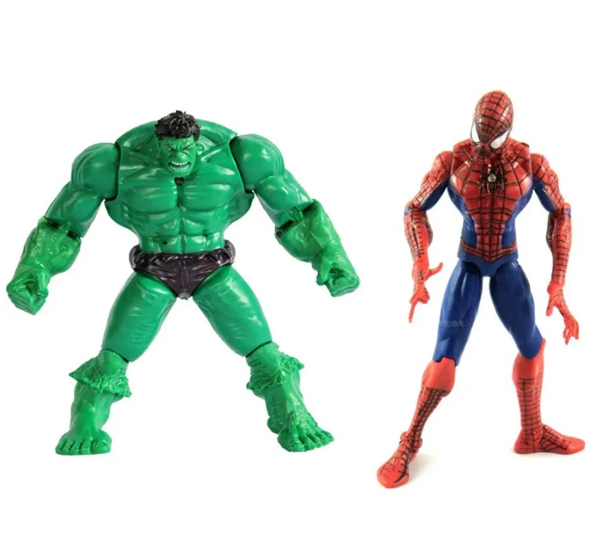 Ігровий набір 6в1 фігурки Супергероїв Марвел: Халк, Тор, Капітан Америка, Росомаха, Бетмен, Людина-павук 15 см, фото №3