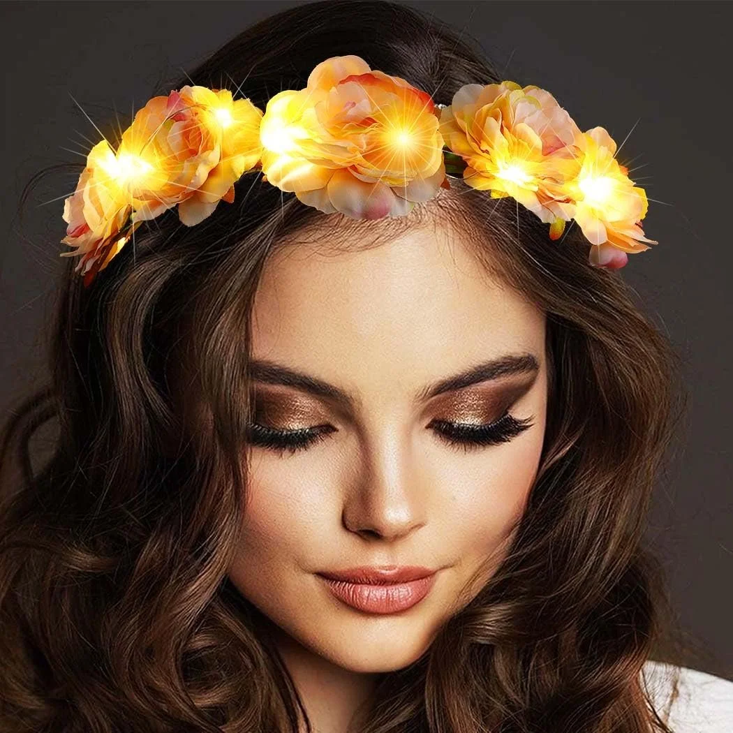 Вінок для волосся зі світлодіодними квітами Zoestar, фото №2 Вінок для волосся зі світлодіодними квітами Zoestar, фото №2
