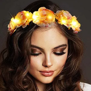 Венок для волос со светодиодными цветами Zoestar synthetic.ua - Фото 1