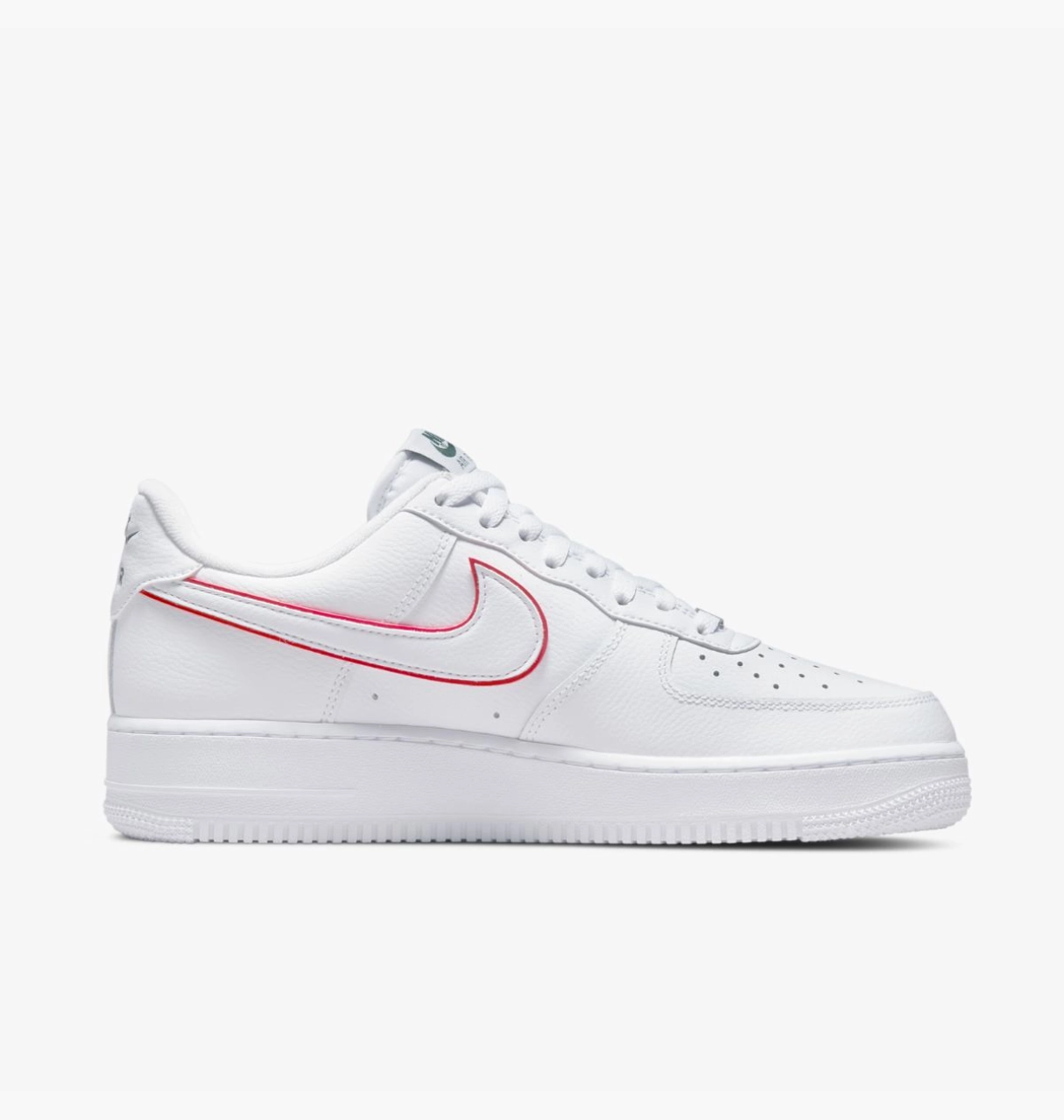 Кросівки Nike Air Force 1 Low Just Do It White Noble Green Metallic Silver University Red 46, фото №3