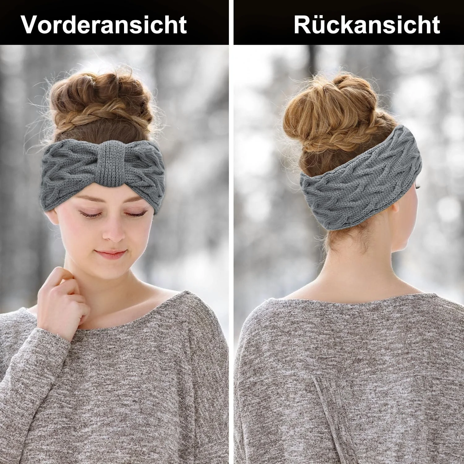 Жіноча зимова пов'язка на голову, фото №4 Жіноча зимова пов'язка на голову, фото №4