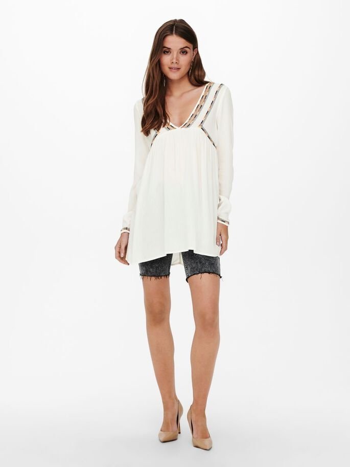 Туніка ONLMYNTE L/S TUNIC WVN 15226378 Cloud Dancer ONLY S, фото №2