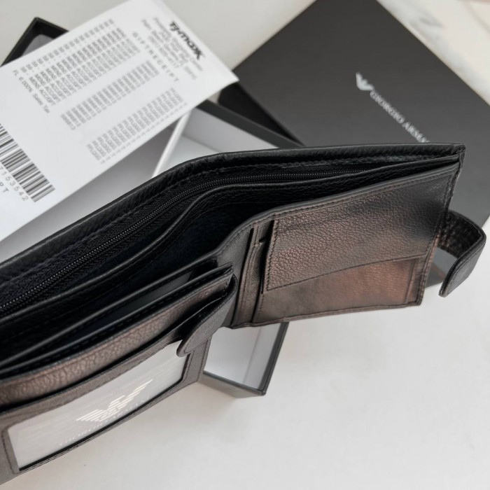 Мужской подарочный набор кожаный ремень и кошелек Armani оригинальный из натуральной кожи Армани, фото №9