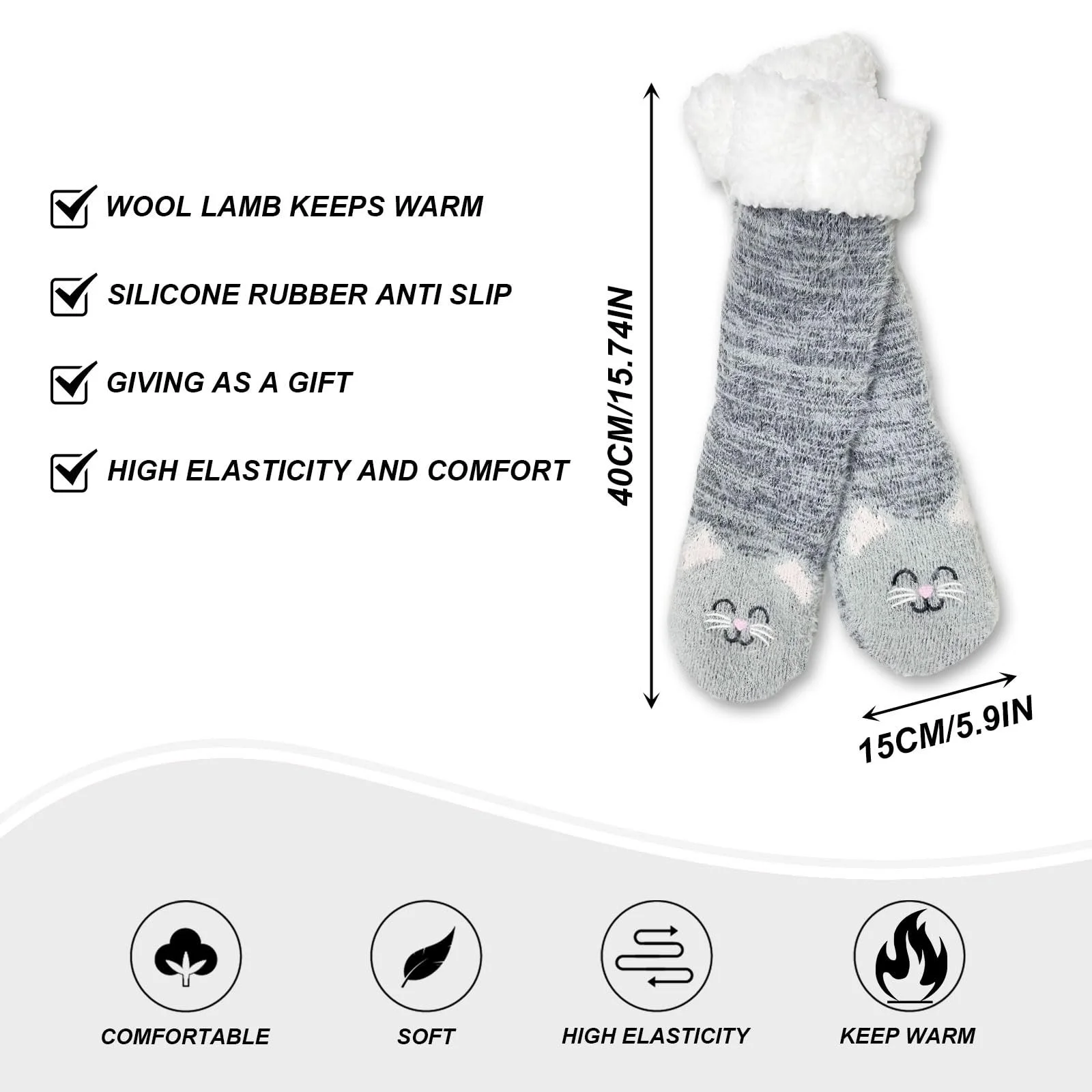 Домашні шкарпетки для жінок з флісовою підкладкою, фото №2