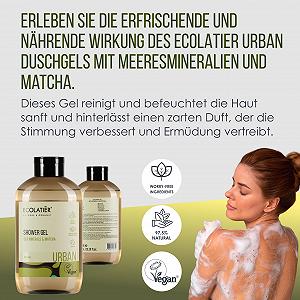 Гель для душу ECOLATIÈR Ecolatier Urban Series Sea Minerals & Matcha 600 мл synthetic.ua - Фото 1