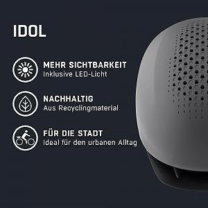 Велосипедный шлем ALPINA Idol Sustainable Illuminated & Lightweight с LED подсветкой и солнцезащитным козырьком для взрослых synthetic.ua - Фото 1