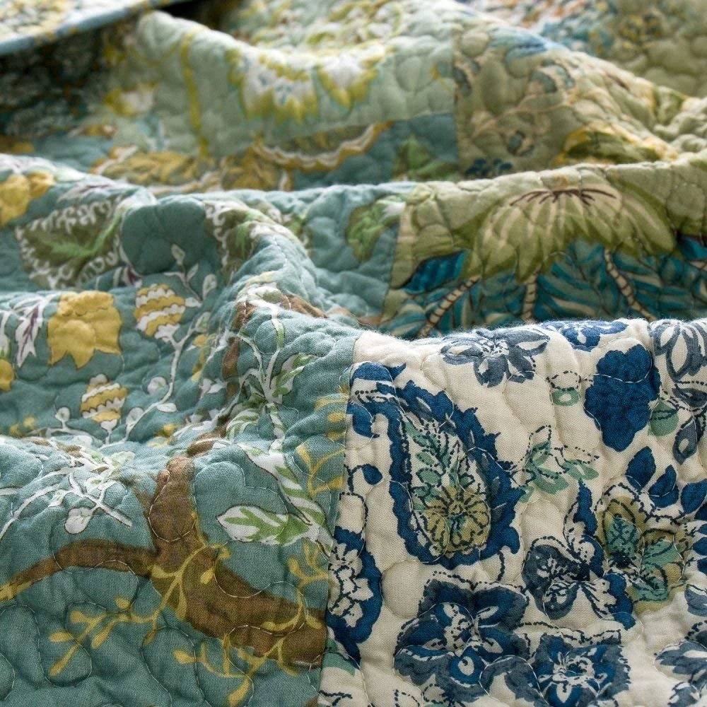 Покривало клаптикове Qucover 240 x 260 см Бавовняна стьобана Покривало в вінтажному стилі, фото №2 Покривало клаптикове Qucover 240 x 260 см Бавовняна стьобана Покривало в вінтажному стилі, фото №2