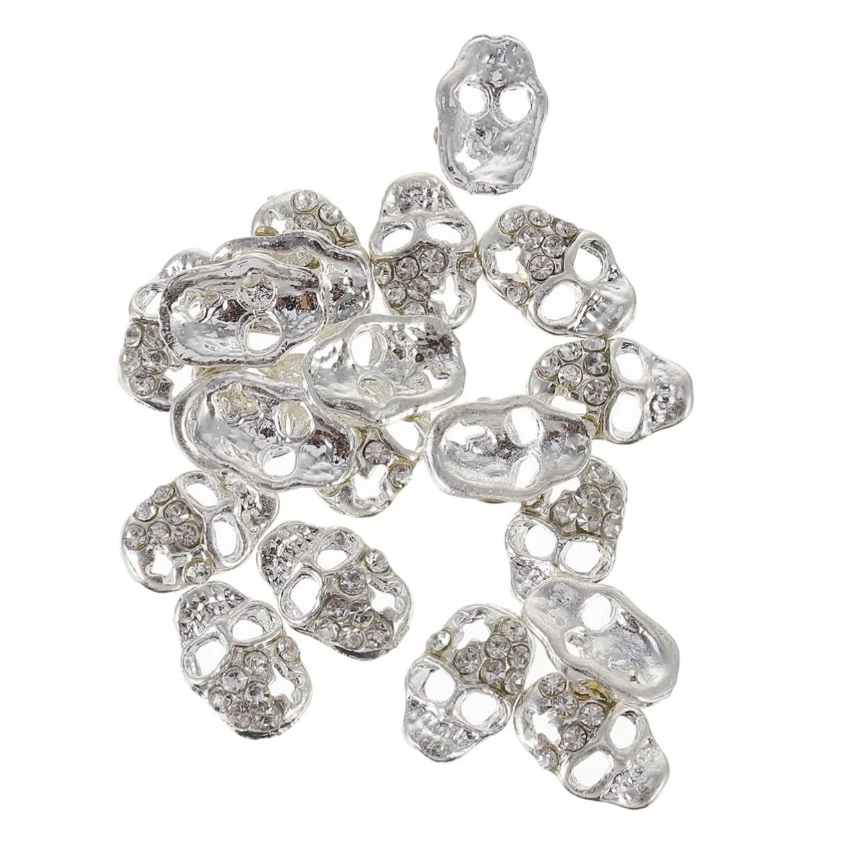 Наклейки для нігтів Череп Стрази для Хелловіну Декоративні, фото №1